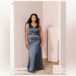 Revelry Black Dawson Satin dress